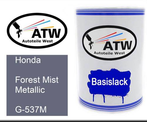 Honda, Forest Mist Metallic, G-537M: 500ml Lackdose, von ATW Autoteile West.